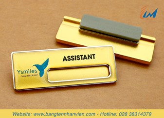 Bảng tên đeo áo, thẻ tên nhân viên nha khoa Ysmiles