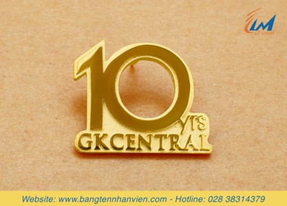 Huy hiệu đeo áo đồng đúc mạ vàng