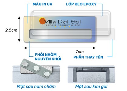 Bảng tên nam châm thay tên