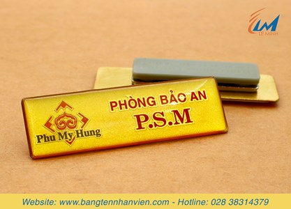 Bảng tên đeo áo nhân viên Phú Mỹ Hưng