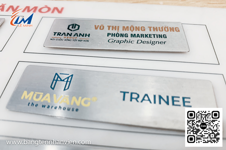 Biển tên nhân viên Gà Spa